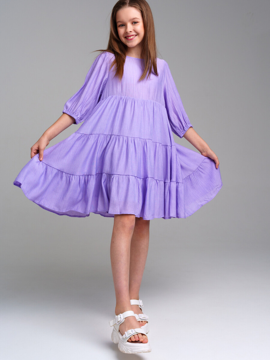 Платье PLAYTODAY, размер рост 128 см, цвет фиолетовый