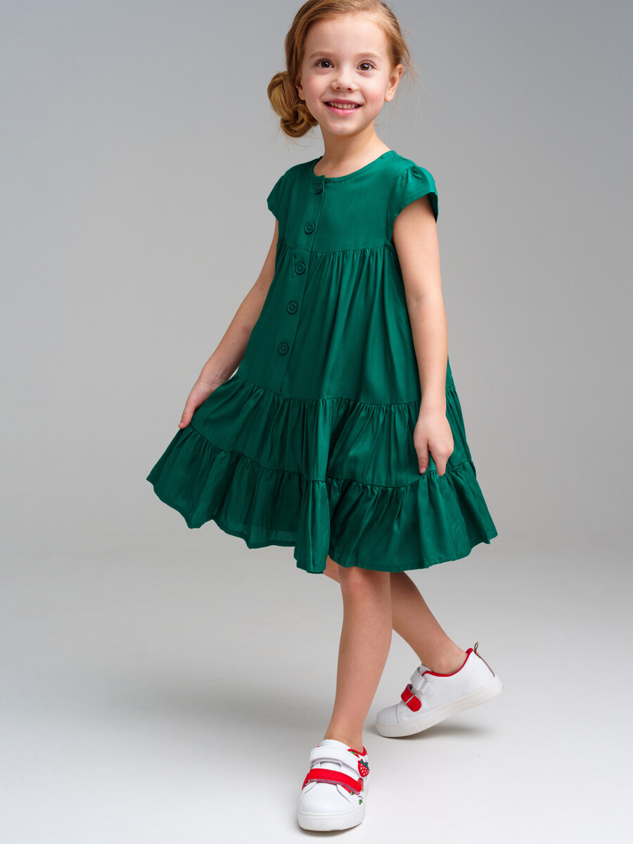 Платье PLAYTODAY, размер рост 98 см, цвет зеленый