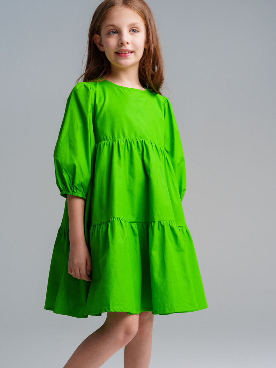 Платье PLAYTODAY, размер рост 128 см, цвет зеленый
