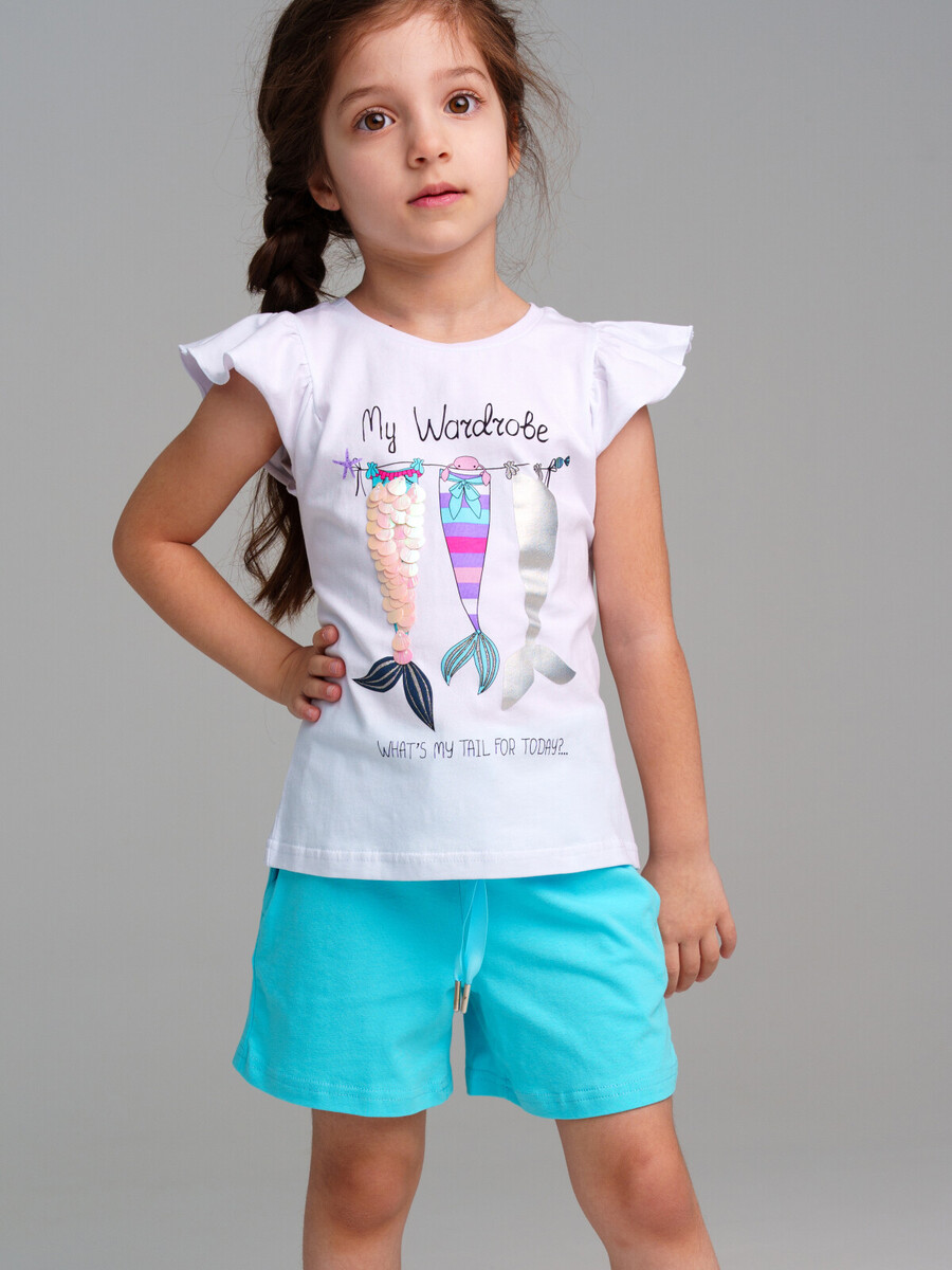 Комплект трикотажный фуфайка футболка шорты пояс комплект для женщин фуфайка трикотажная футболка брюки текстильные