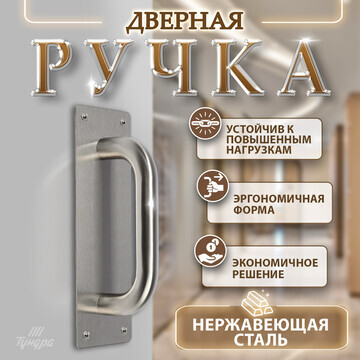 Ручка дверная, цвет нержавеющая сталь, 2