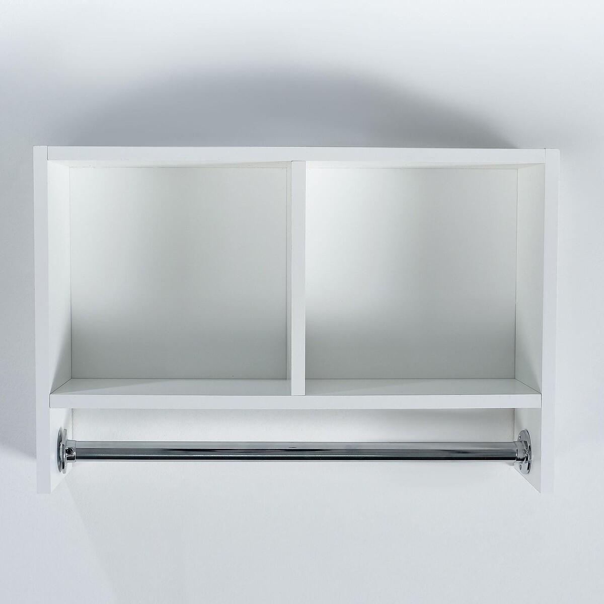 Шкаф подвесной для ванной комнаты со штангой для полотенец белый, 60 х 15,4 х 40 см зажим с штангой avenger d500b
