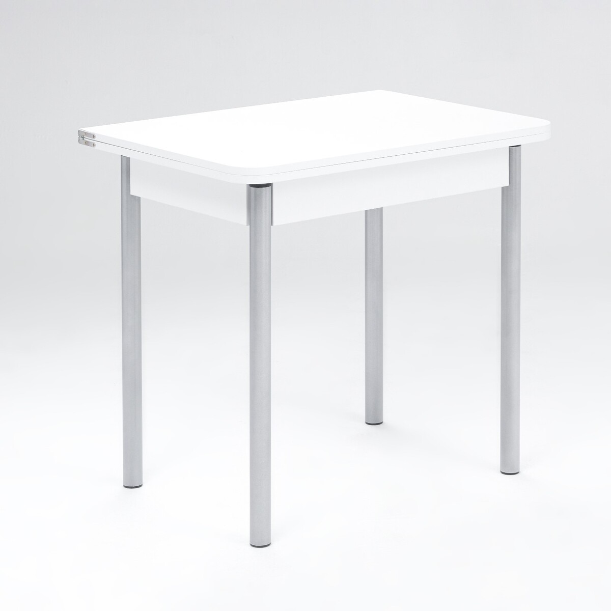 Стол ломберный 790(1180)х590х750, металик серый/белый стол ломберный 790 1180 х590х750 металик серый ясень шимо темный