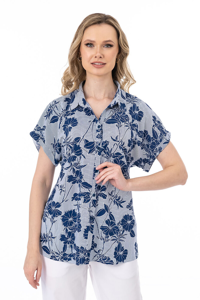 Блуза Merlis, размер 46, цвет синий 09949783 - фото 3