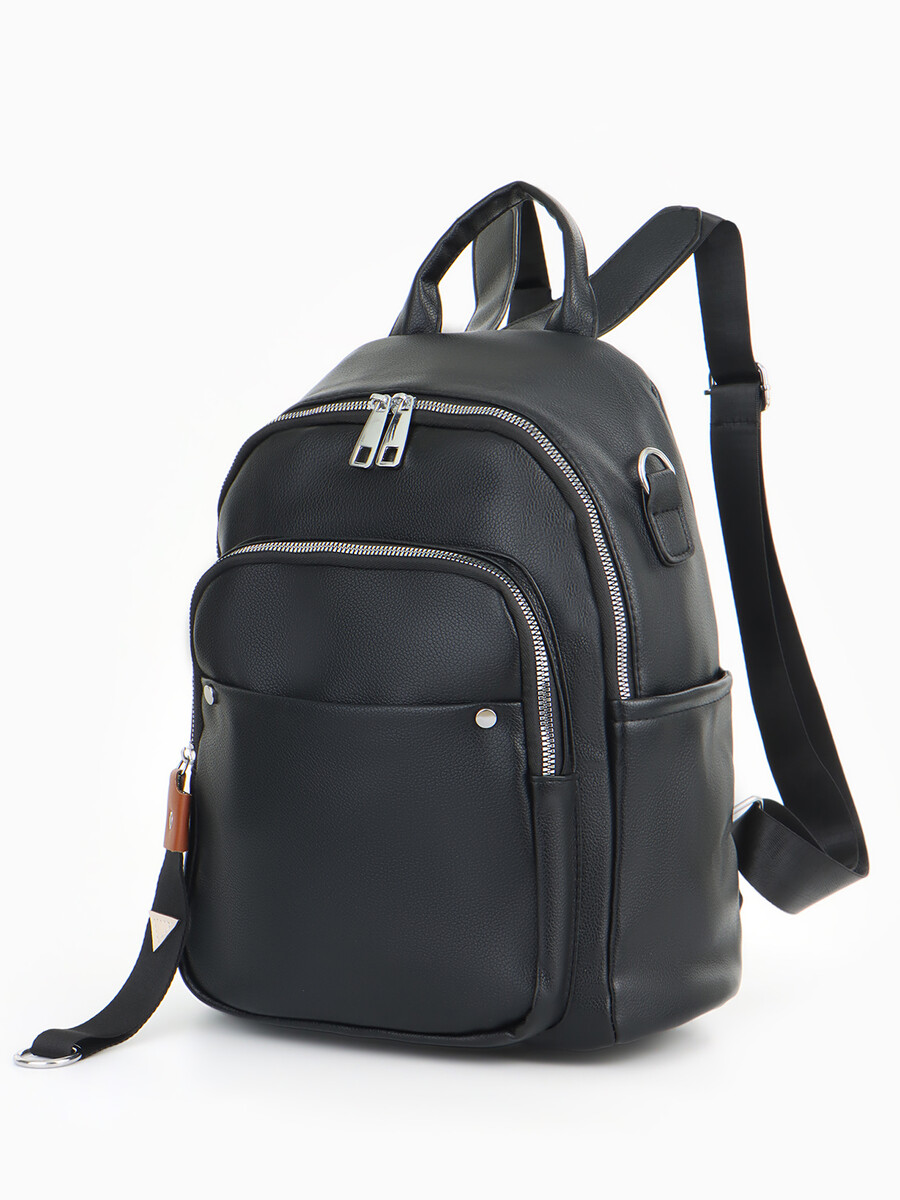 

Рюкзак женский городской на молнии, с карманами, размер 28×12×35 см, черный