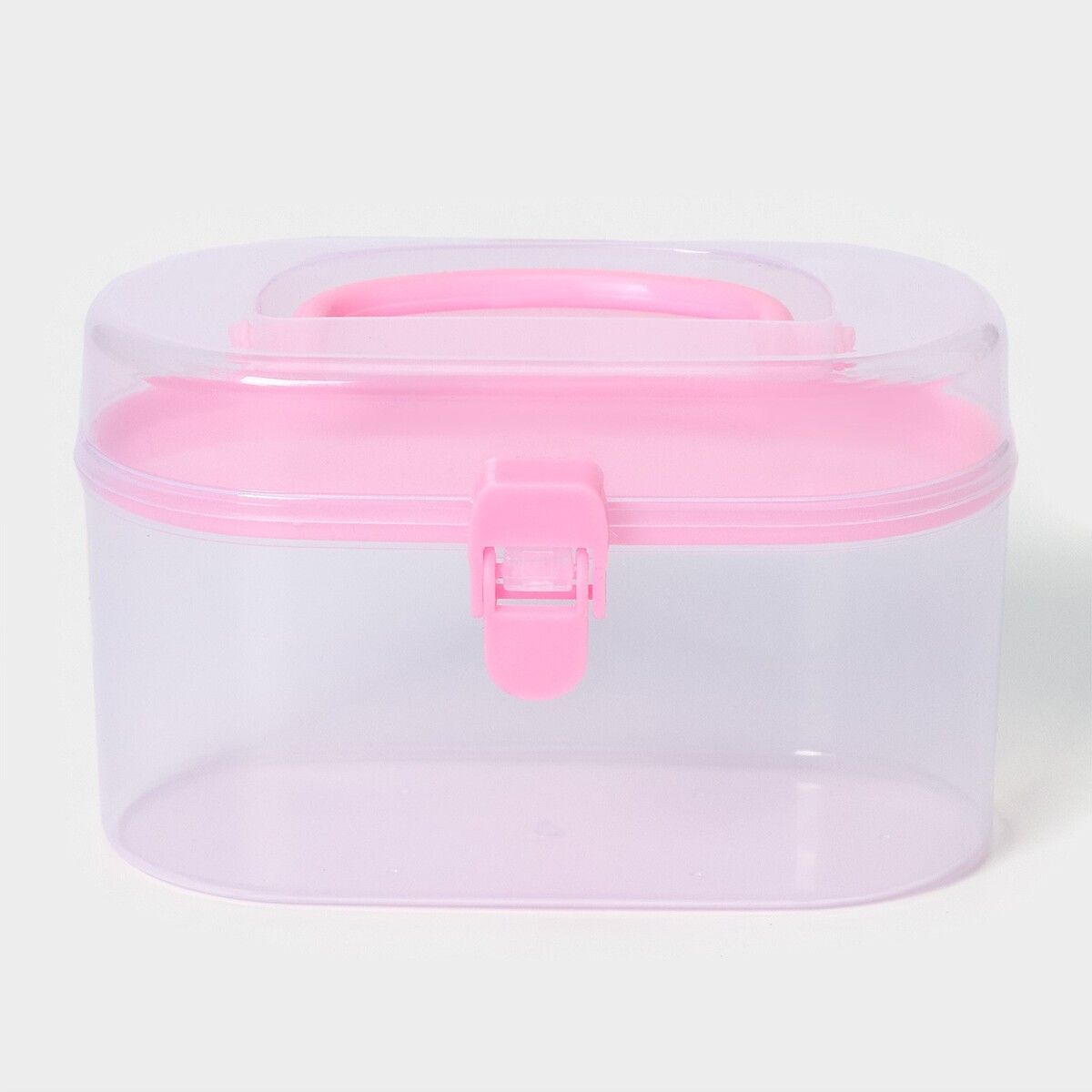 Органайзер для хранения пластиковый со вставкой, 12×7,5×7,5 см, цвет розовый органайзер для хранения пластиковый со вставкой 12×7 5×7 5 см розовый