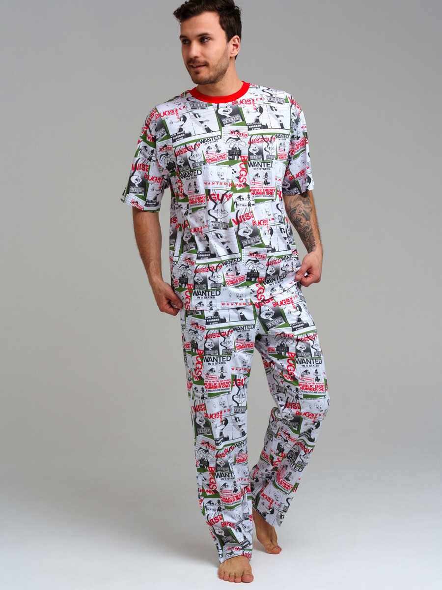 Пижама трикотажная PLAYTODAY, размер 46, цвет разноцветный