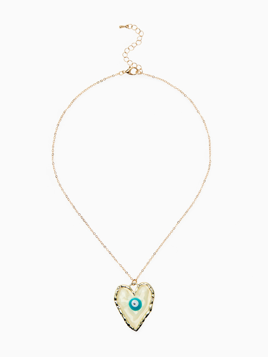 

Кулон на цепочке, Голубой;белый