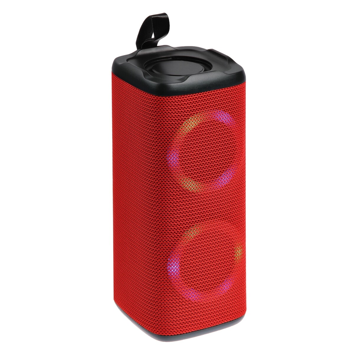 Портативная колонка lm-882, 10 вт, 800 мач, подсветка, micro sd, красная портативная акустика borofone br1 beyond красный 11052