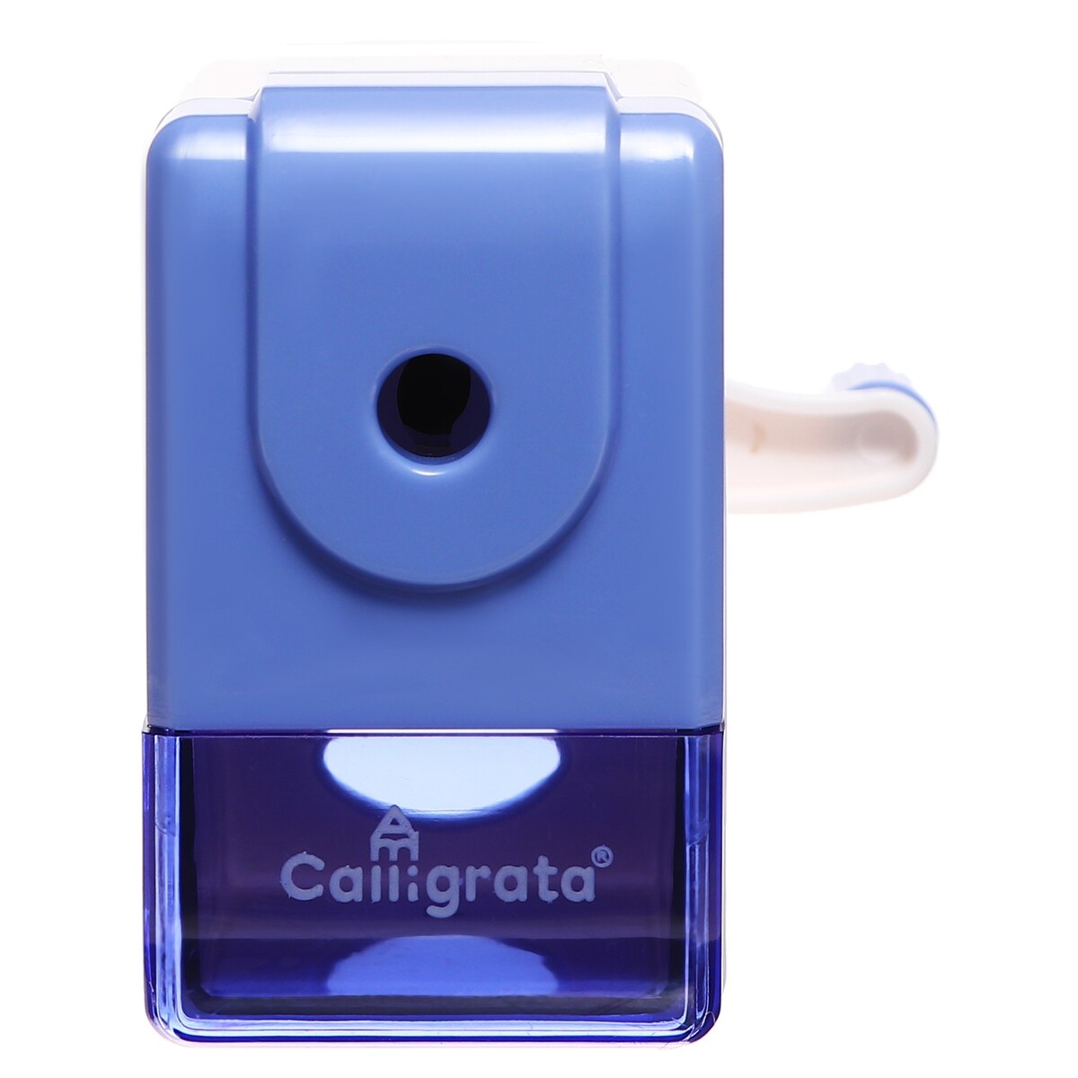 Точилка механическая с контейнером классика, цвет голубой механическая точилка яркая сова