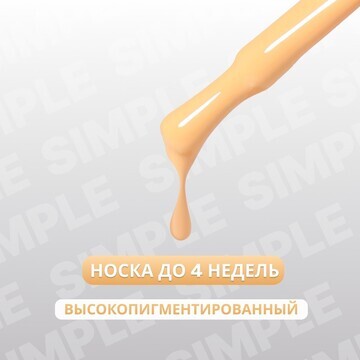 Гель лак для ногтей, однотонный, 3-х фаз