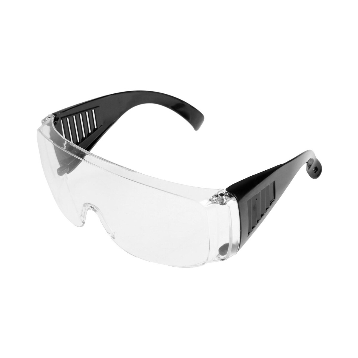 Очки защитные тундра, с поликарбонатными линзами, прозрачные, черные дужки защитные очки открытого типа прозрачные