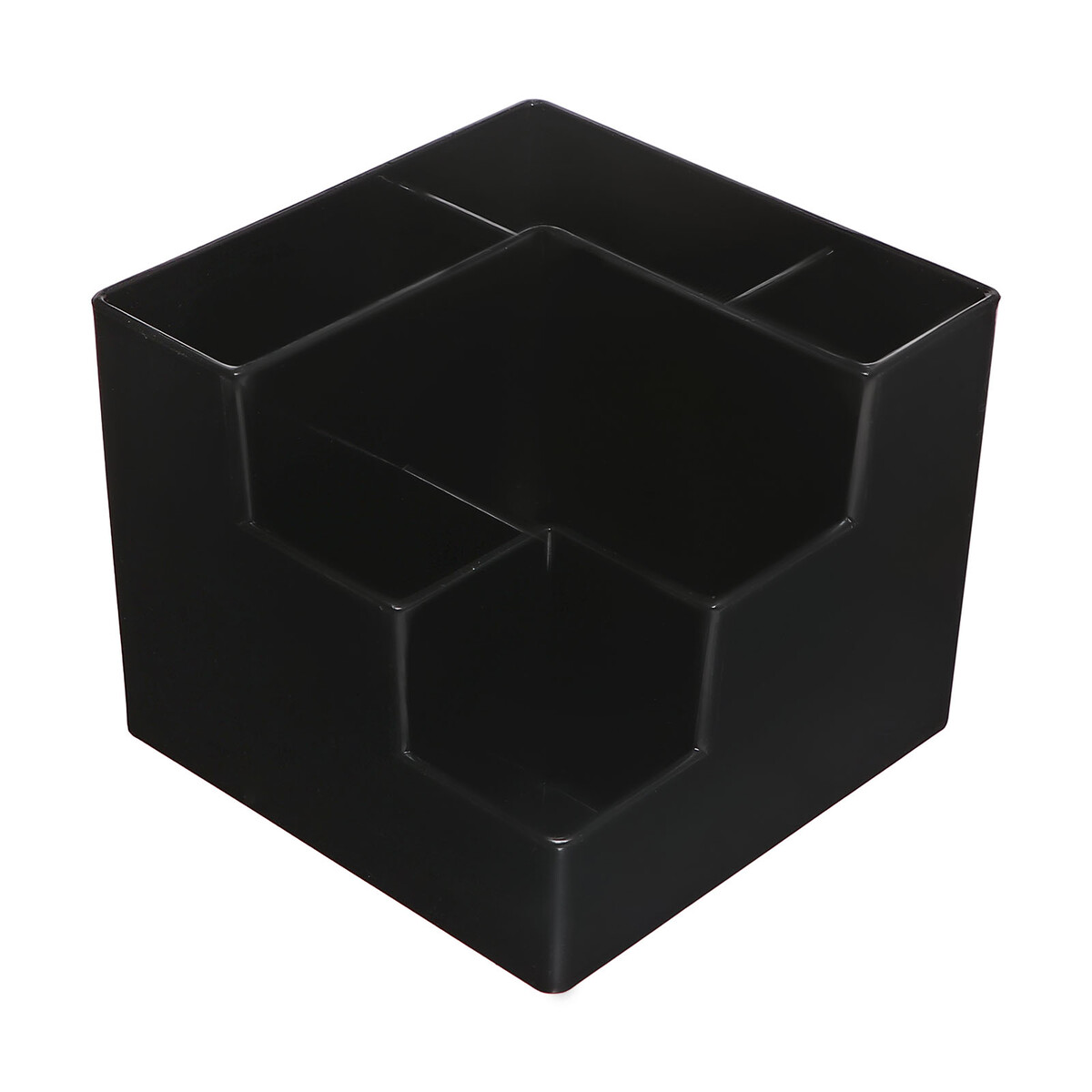Подставка-органайзер для канцелярии 6 отделений цвет черная настольная вращающаяся подставка органайзер erichkrause mini desk pastel mint пластиковая мятная
