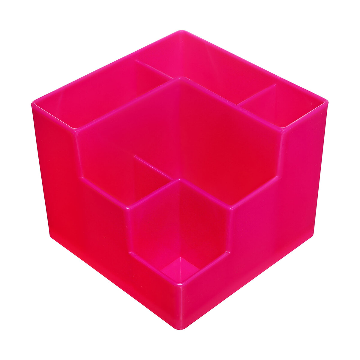 Подставка-органайзер для канцелярии 6 отделений цвет розовая настольная вращающаяся подставка органайзер erichkrause mini desk classic пластиковая белая