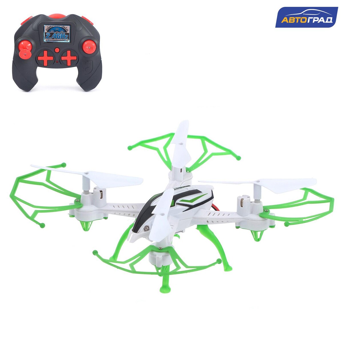Квадрокоптер радиоуправляемый skydrone, работает от аккумулятора, цвет зеленый радиоуправляемый квадрокоптер cheerson racing drone зеленый cx 95w g
