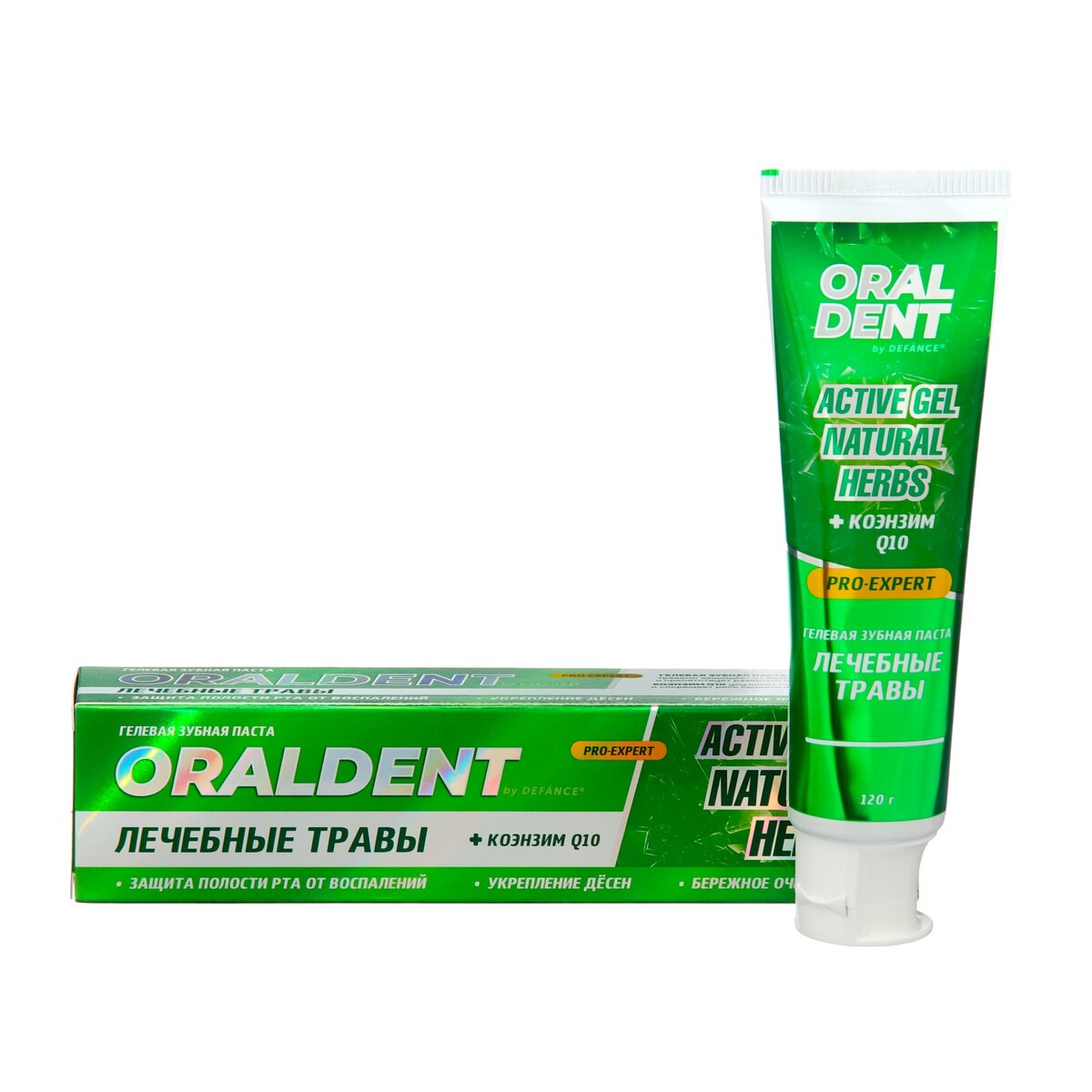 Зубная паста defance oraldent active gel natural herbs, 120 г зубная паста dr el premium natural kids clair toothpaste с 4 лет 100 гр