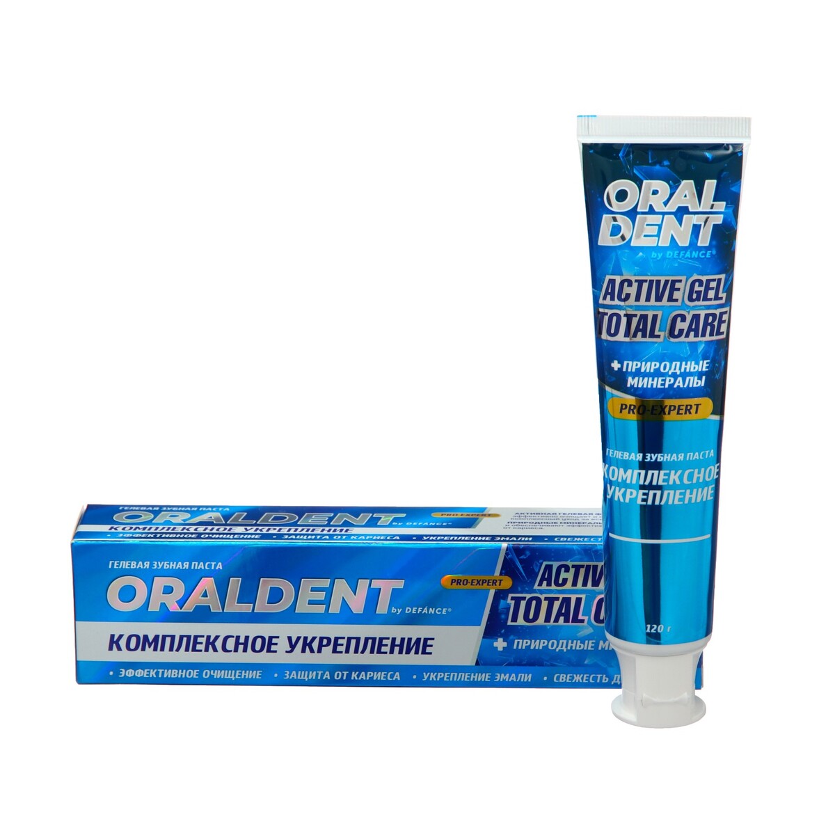 Зубная паста defance oraldent active gel, комплексный уход, 120 г колгейт паста зубная гранат уход и укрепл эмали 100мл