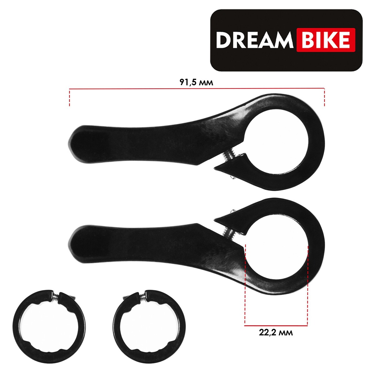 Рога на руль dream bike, цвет черный Dream Bike