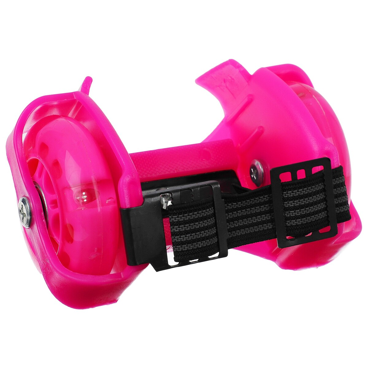 Ролики для обуви раздвижные onlytop, светящиеся колеса рu 70 мм, abec 5, цвет розовый мини круизер rgx pnb 01gw светящиеся колеса pink