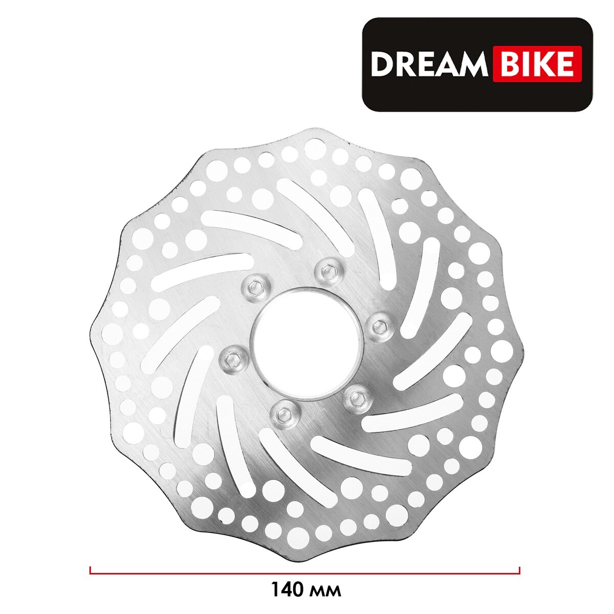 Тормозной диск dream bike, 140 мм, c адаптером трос тормоза dream bike 1 5x2050 мм
