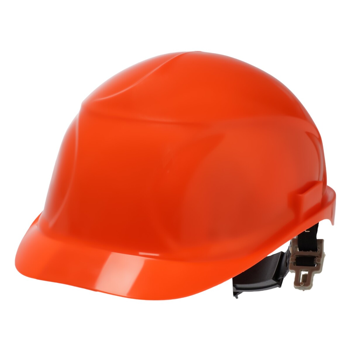 Каска защитная тундра, для строительно-монтажных работ, с пласт. оголовьем, храп, механизм TUNDRA, цвет оранжевый