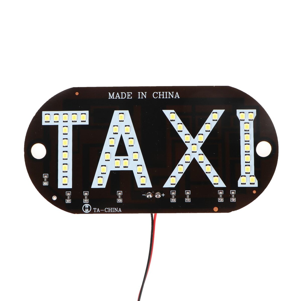 Светодиодный знак такси, 12 в, 45 led, 13×6 см, провод 20 см, красный пазл для малышей такси baby games 16 элементов 05833