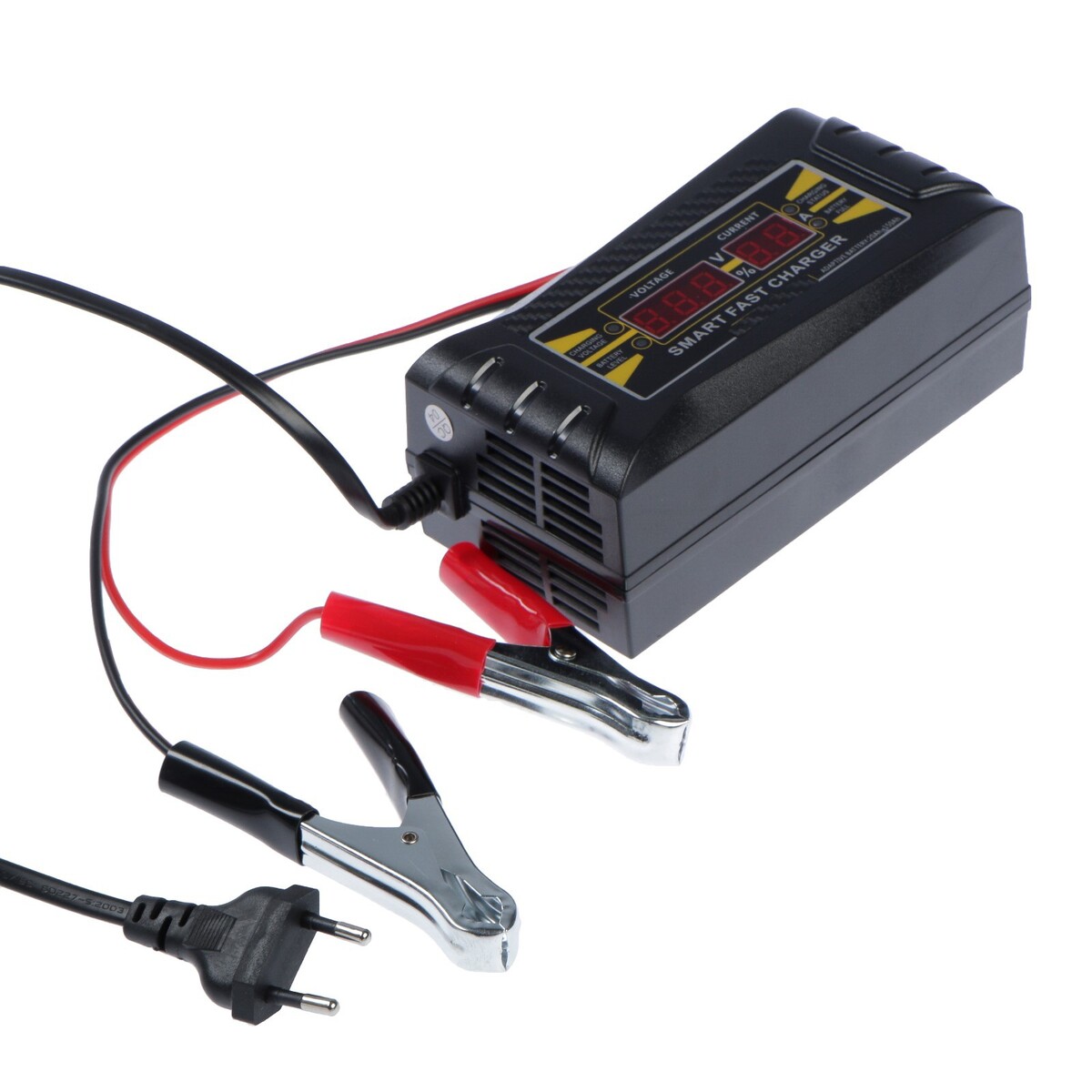 Зарядное устройство акб 12 в, 10а, автомат, 150-250 в, 87 вт, жк дисплей автомобильное зарядное устройство borofone bz15 2xusb 2 4 а lightning дисплей чёрное