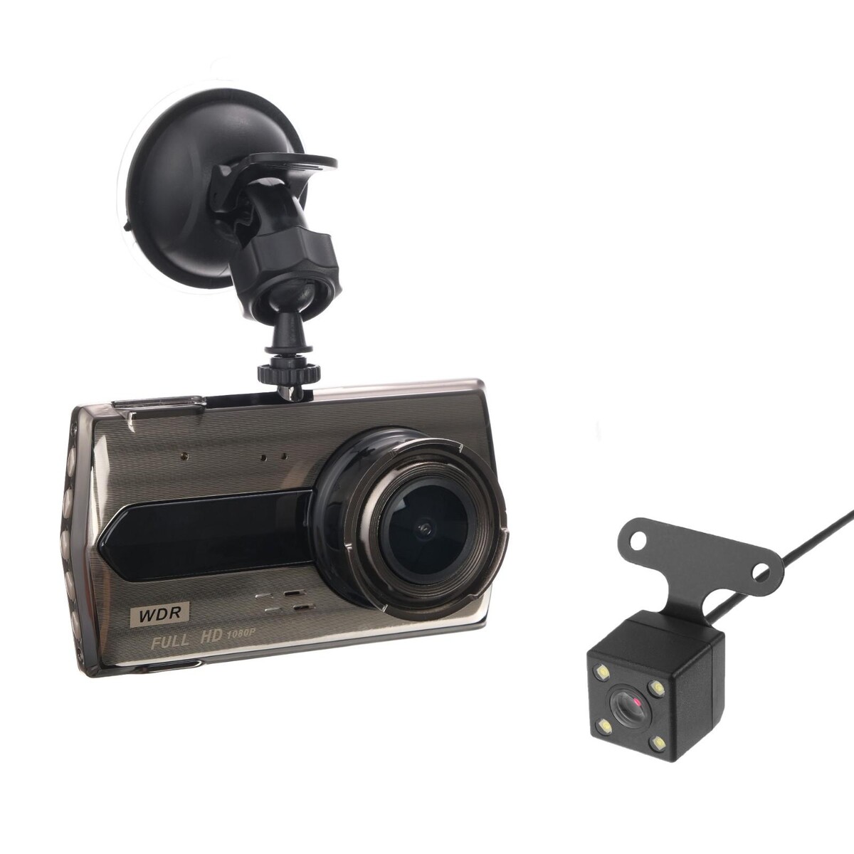 Видеорегистратор 2 камеры, hd 1080p, ips 4.0 wdr, обзор 170° видеорегистратор ip hikvision ds 7732ni k4 16p