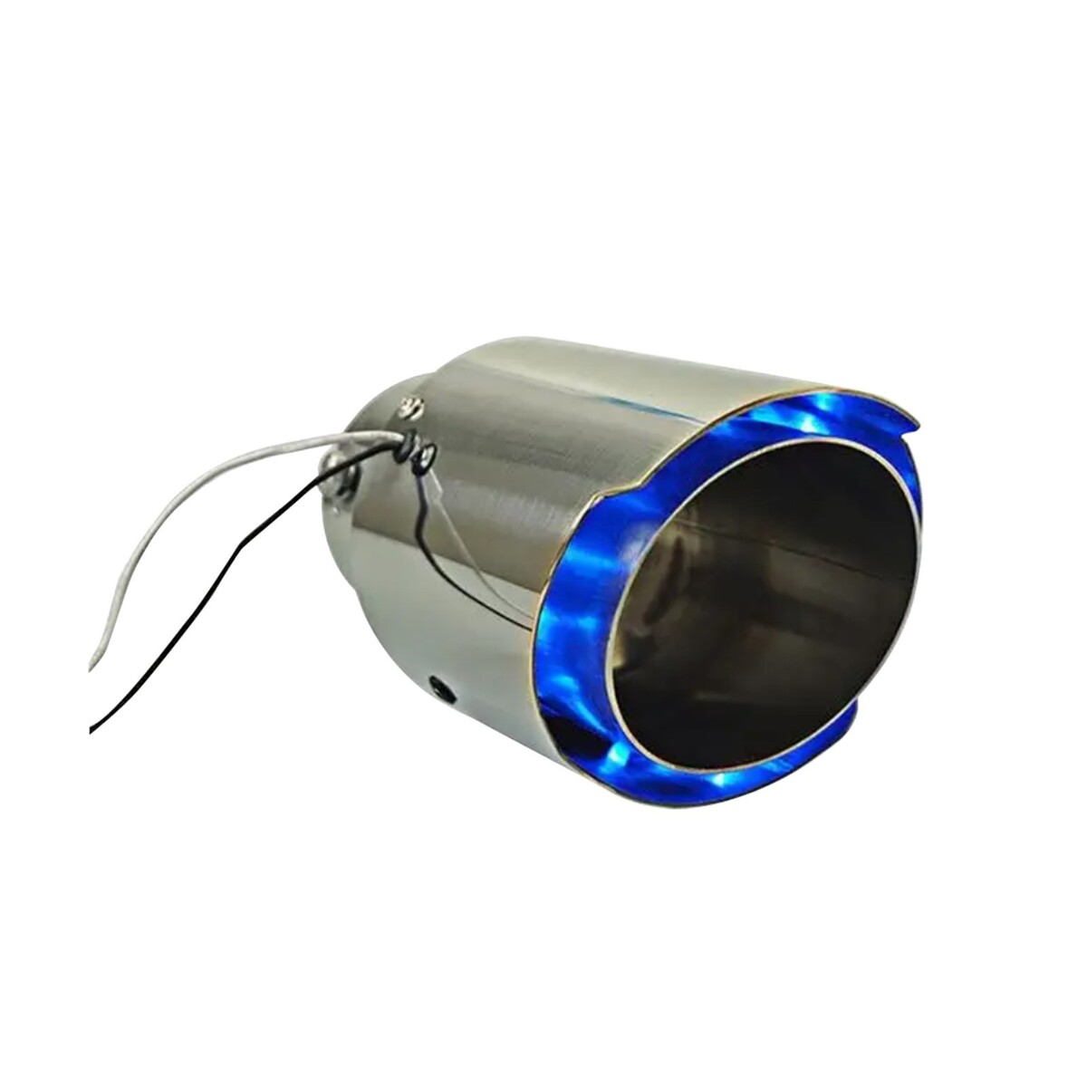 Насадка на глушитель, посадочный 63 мм, 12v, синяя подсветка, провод 15 см насадка для швабры замша наборы для уборки с центрифугой кольцо 16 см синий