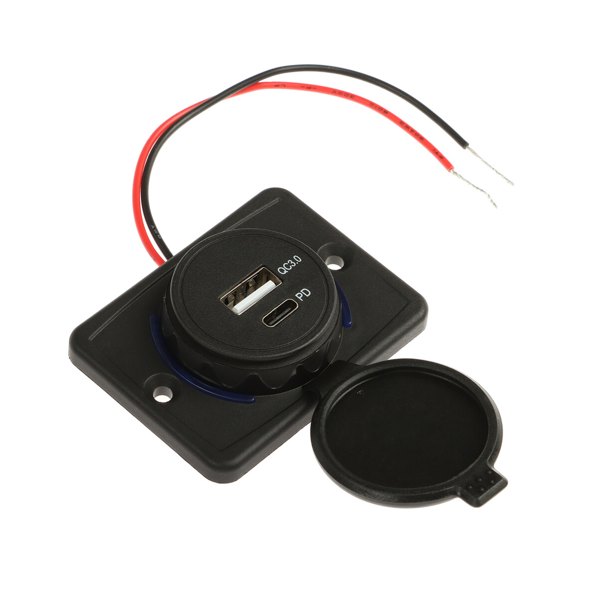 Зарядное устройство usb, 3.0 а, 5 в, type-c, провод 15 см автомобильное зарядное устройство ar ca01 usb type c pd 20 w прозрачное черное