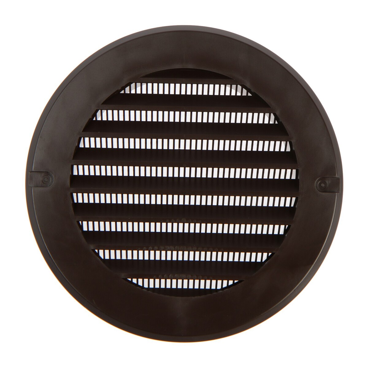 Решетка вентиляционная zein, d=100 мм, круглая, с сеткой, фланец, неразъемная, коричневый решетка в раковину круглая доляна