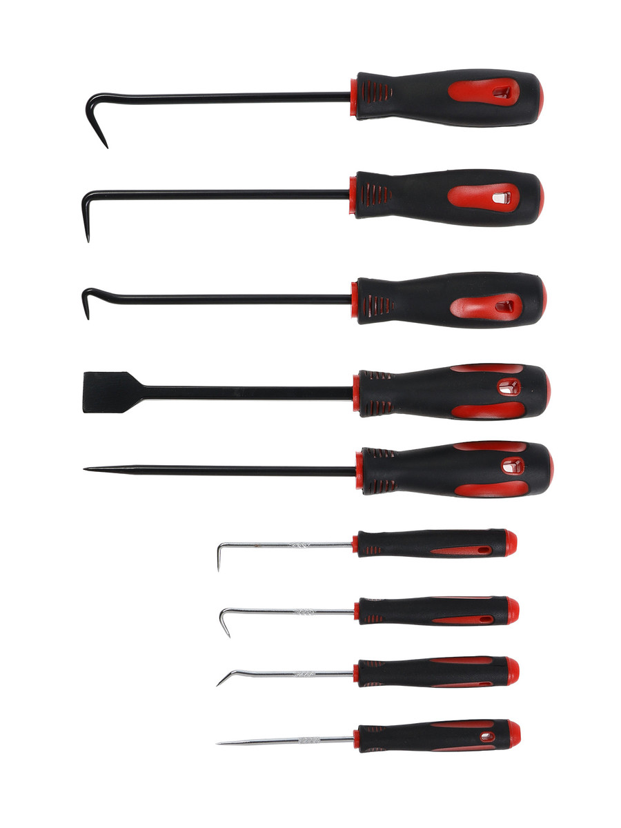 

Набор крючков для уплотнительных колец тундра, усиленные, 2к рукоятки, 75-150 мм, 9 шт.