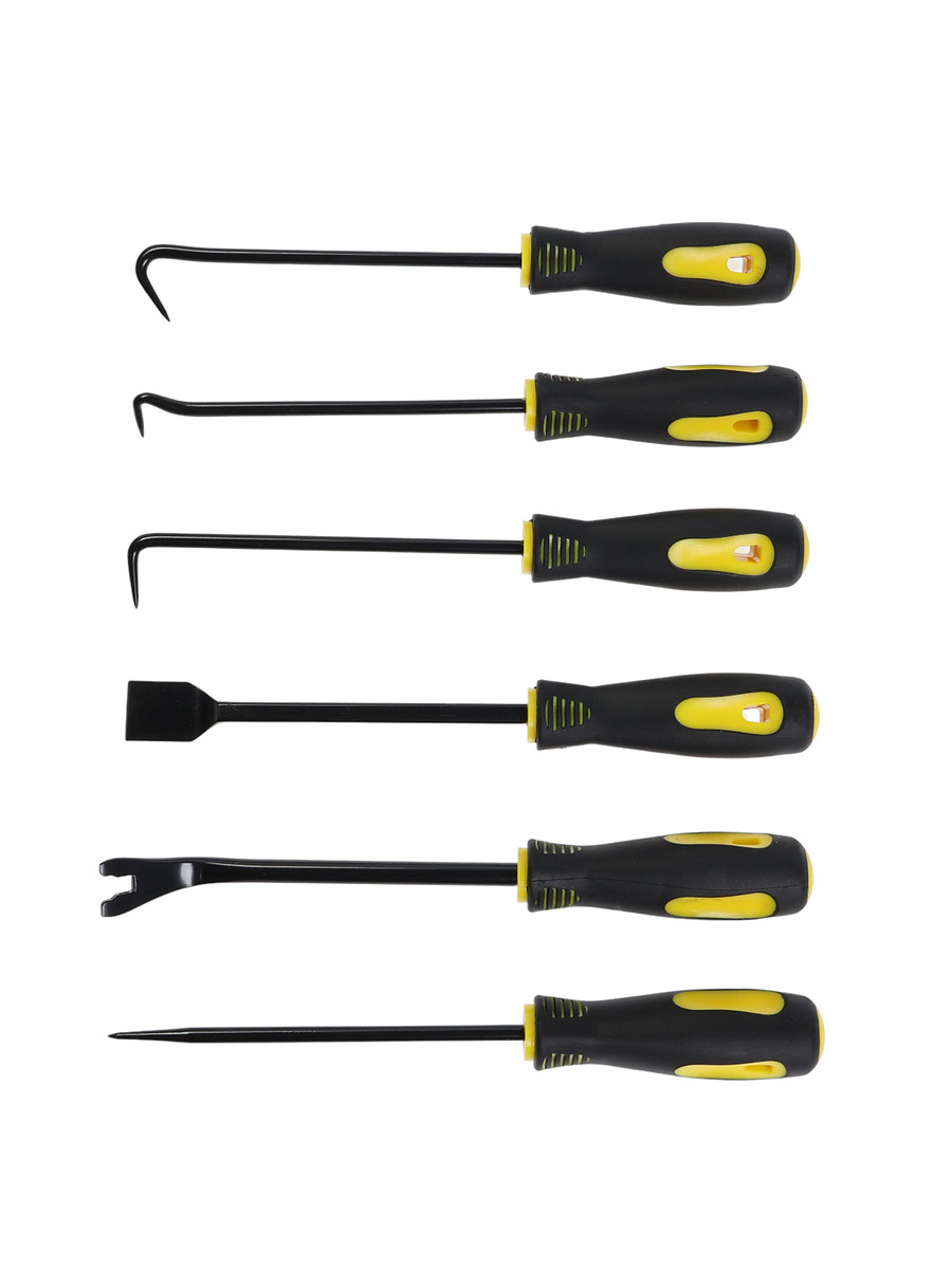 

Набор крючков для уплотнительных колец тундра, усиленные, 2к рукоятки, 150 мм, 6 шт.