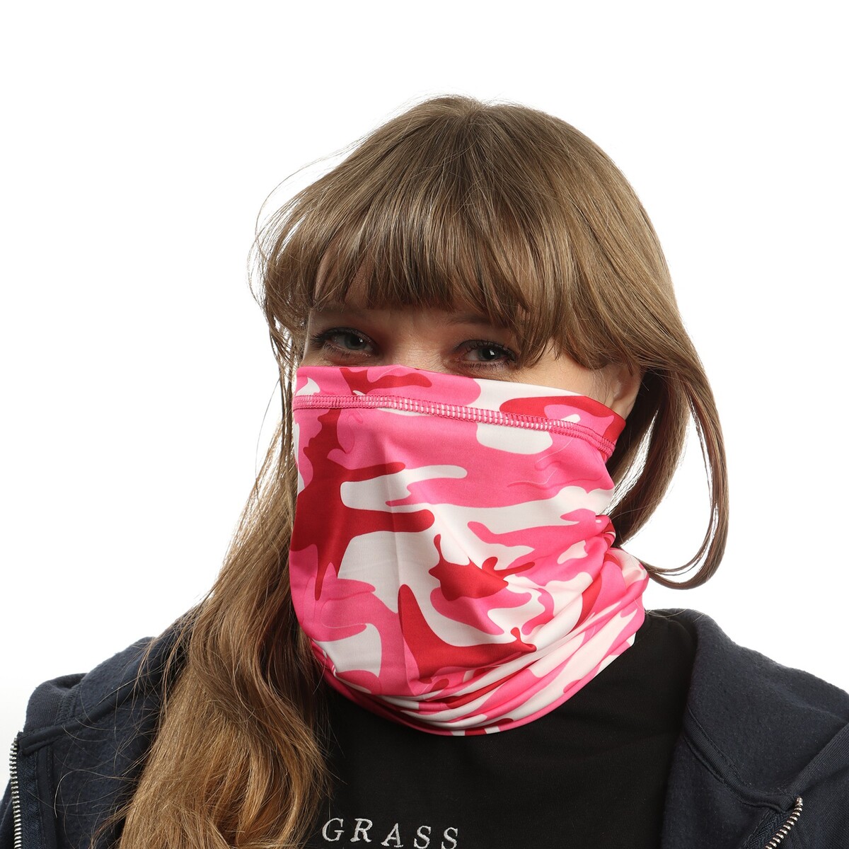 Ветрозащитная маска, размер универсальный, розовый хаки гантели onlytop для универсального отягощения 2 шт 0 5 кг розовый