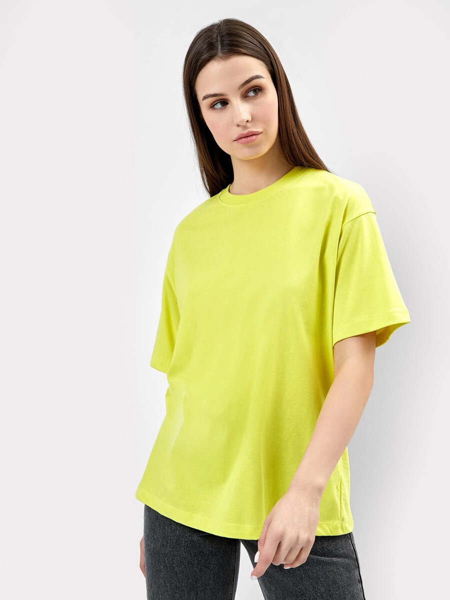 Футболка оверсайз женская в ярко-желтом цвете футболка оверсайз для подростков teen m l пепельный loloclo