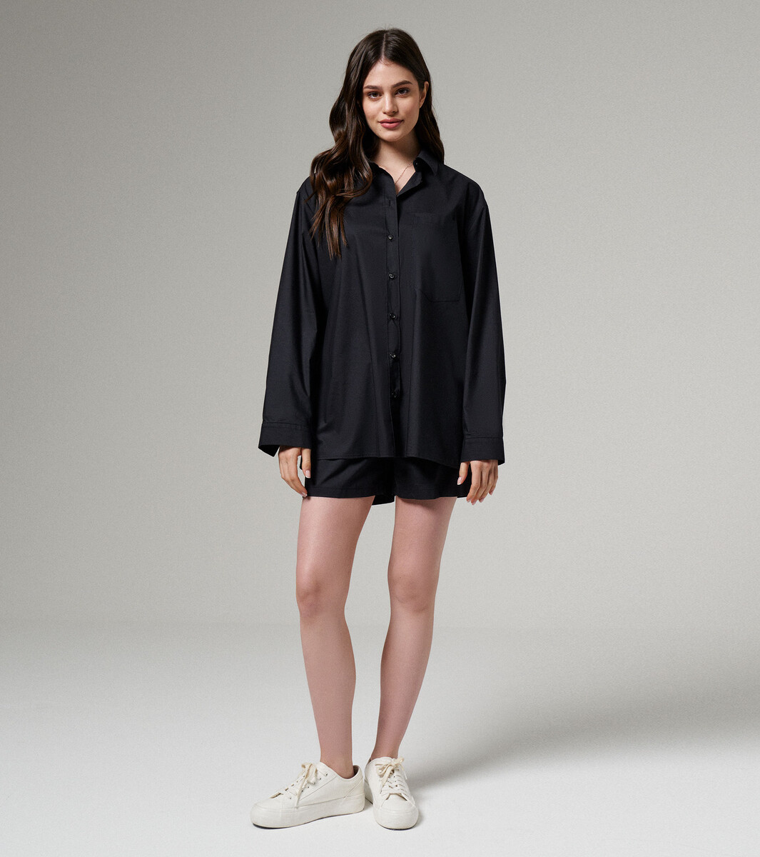 Комплект женский (блузка, шорты) Panda, размер 42, цвет черный 010491623 - фото 3