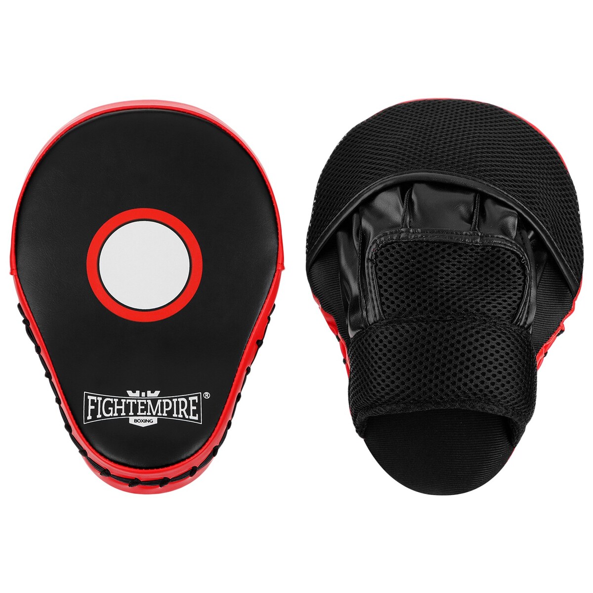 Лапа боксерская fight empire, 1 шт., цвет черный/красный украшение на зеркало боксерская перчатка 9×5 см