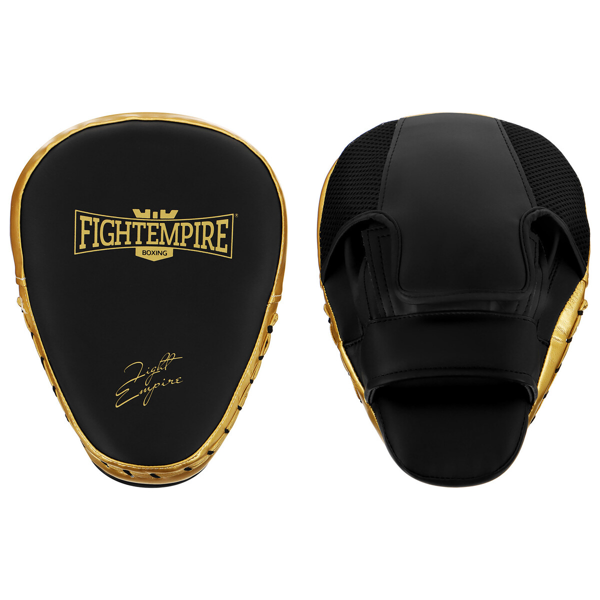 Лапа боксерская fight empire pro, 1 шт., цвет черный/золотой