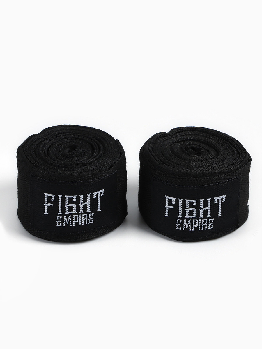 

Бинты боксерские fight empire, 3 м, эластичные, черные, Черный