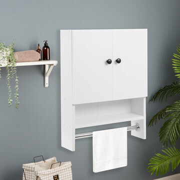 Шкаф для ванной комнаты навесной, белый,