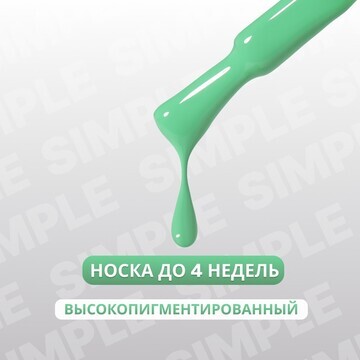 Гель лак для ногтей, однотонный, 3-х фаз