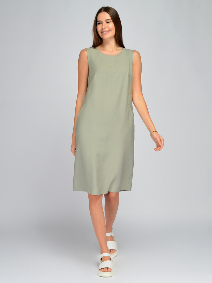 Платье VISERDI. Цвет: оливковый