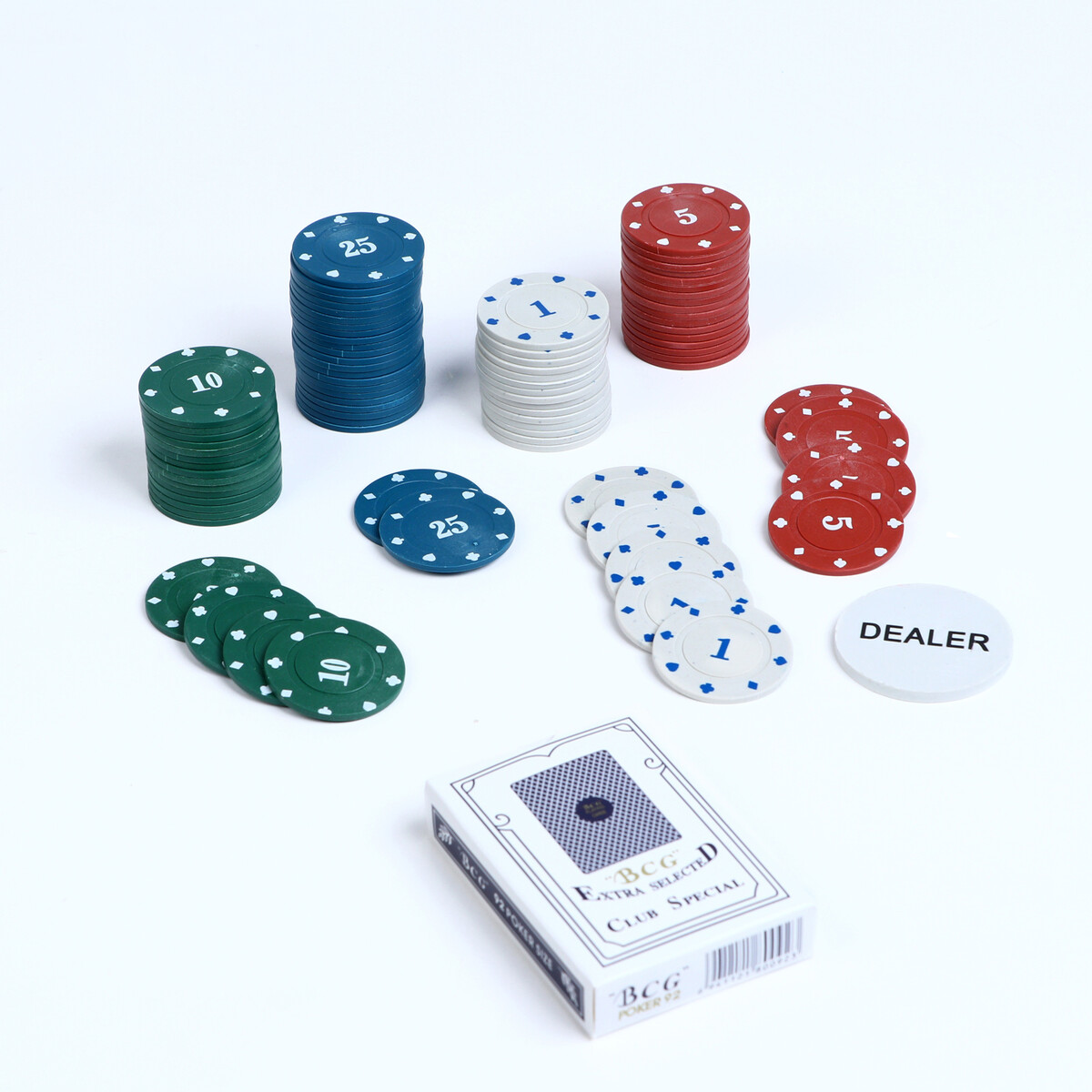 Покер, набор для игры (карты 2 колоды, фишки с номин. 100 шт, сукно 40 х 60 см) No brand 010577728 - фото 3