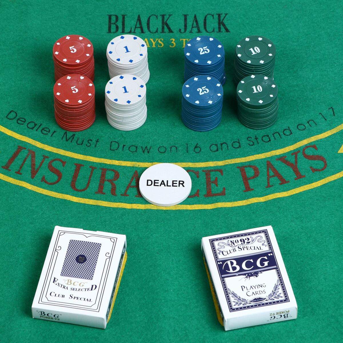 Покер, набор для игры (карты 2 колоды, фишки с номин. 100 шт, сукно 40 х 60 см) No brand