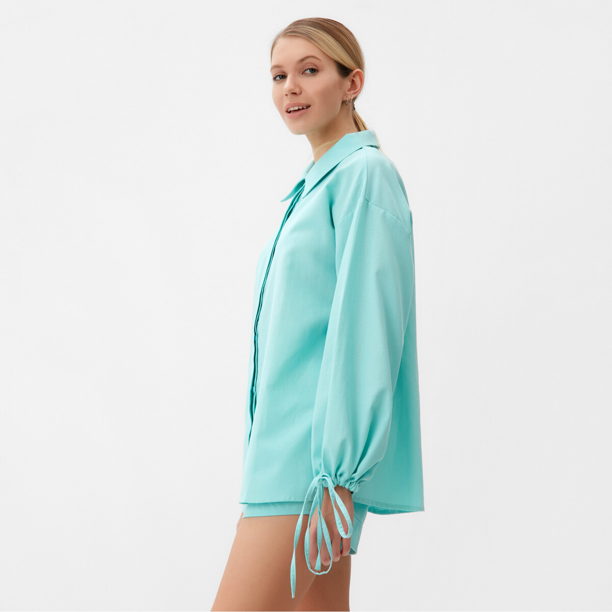 Комплект блузка шорты MINAKU, размер 42, цвет зеленый 010617660 - фото 5