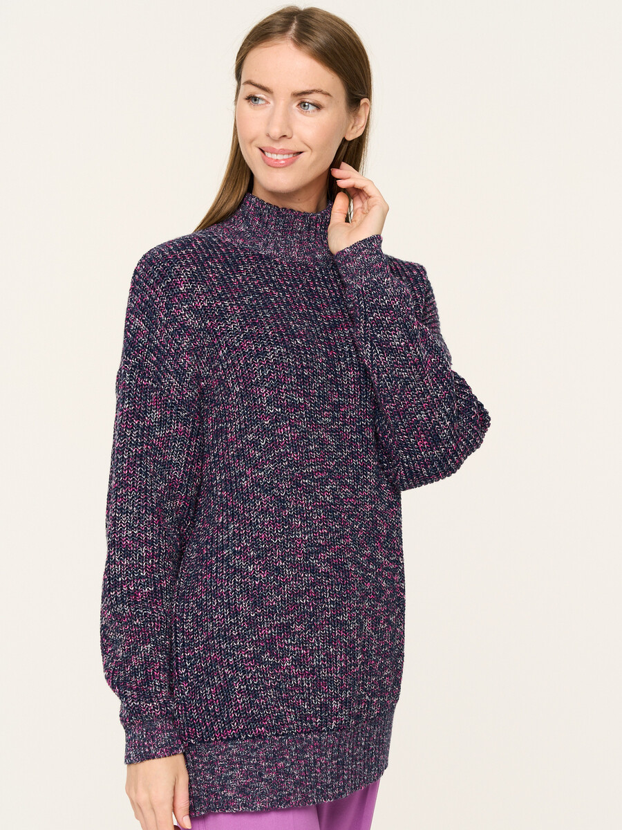 

Свитер, Синий/розовый меланж/темно-синий