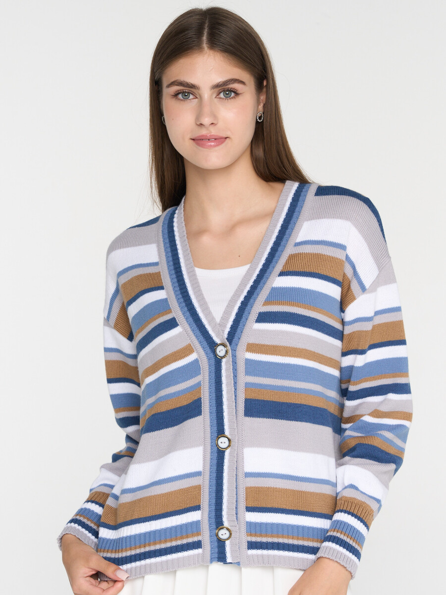 

Кардиган, Туман/белый/темный джинс