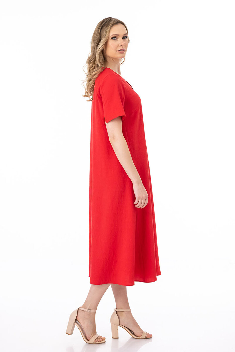 Платье Merlis, размер 48, цвет красно-оранжевый 010653563 - фото 4