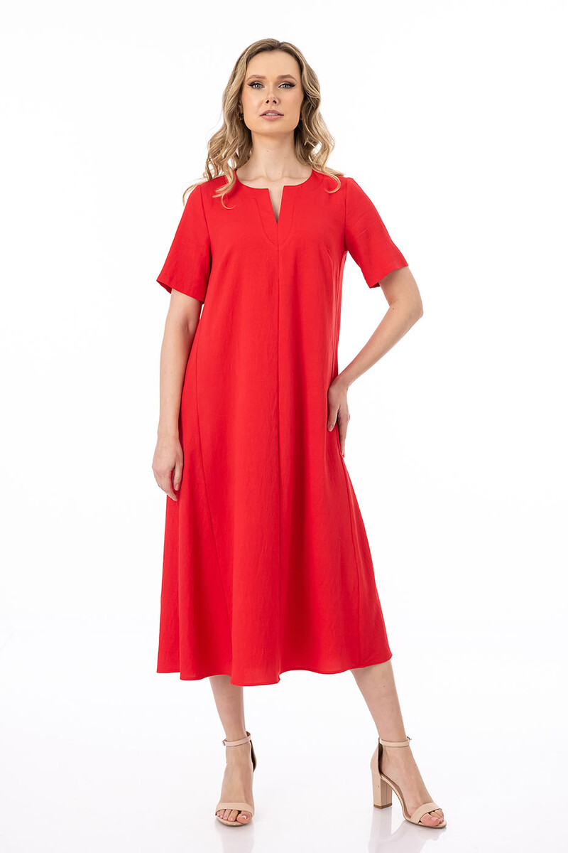 Платье Merlis, размер 48, цвет красно-оранжевый 010653563 - фото 1