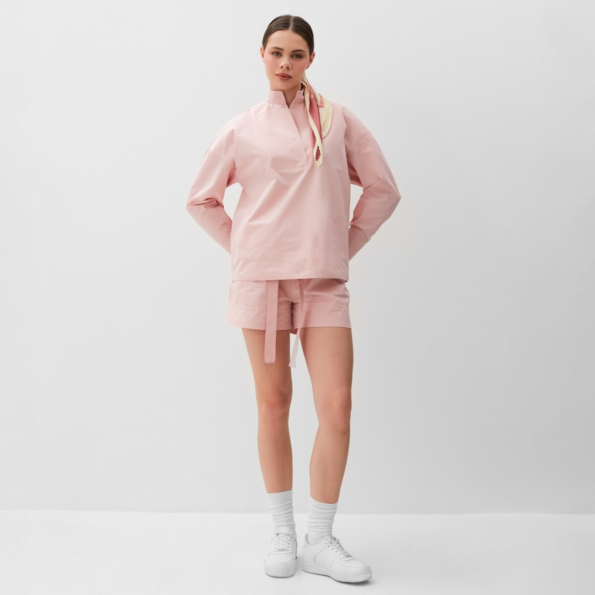 Комплект блузка шорты MINAKU, размер 42, цвет розовый 010719669 - фото 3